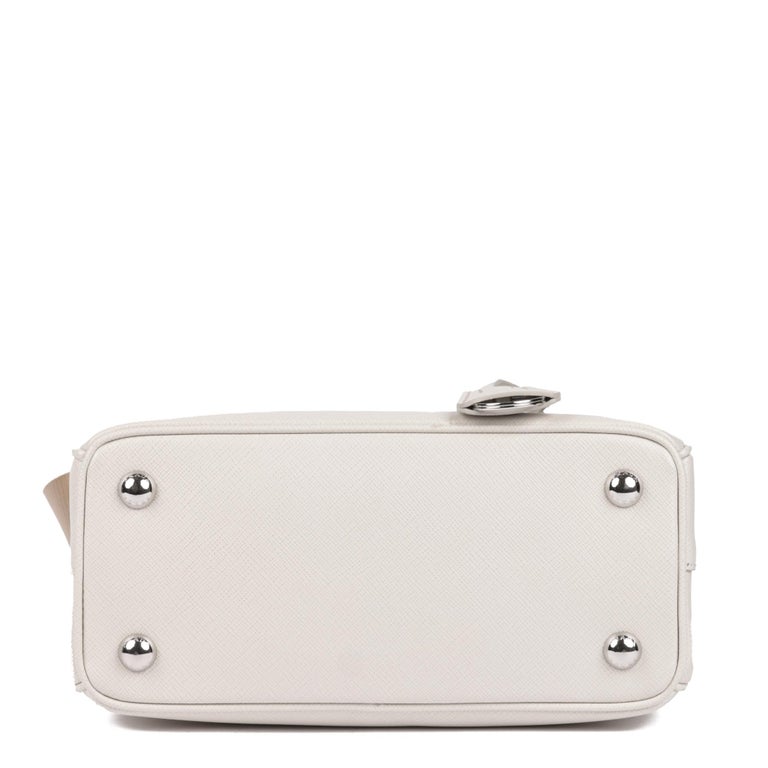 Prada White Saffiano Leather Mini Galleria Tote at 1stDibs