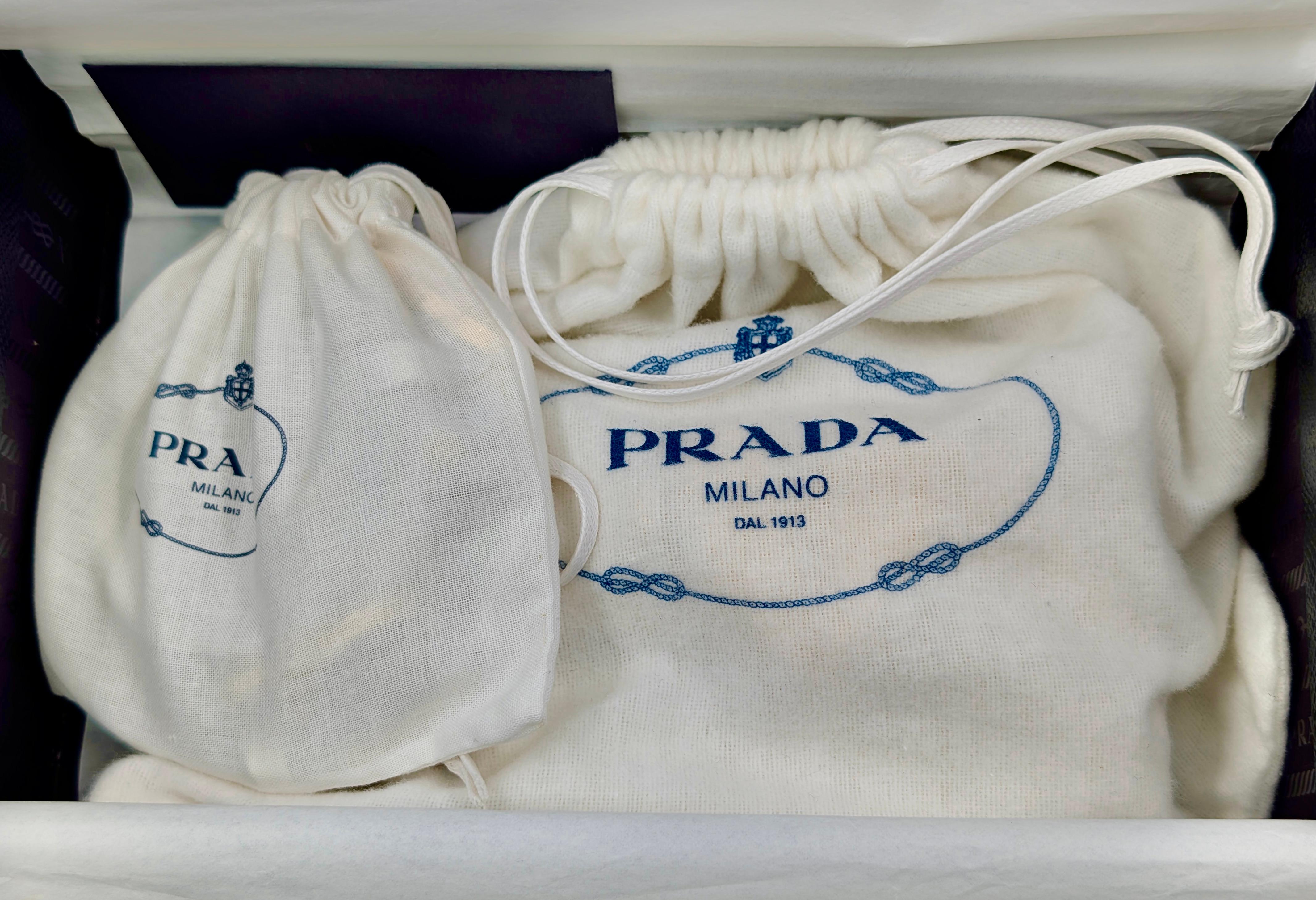 PRADA White Saffiano Lock Heart mini bag For Sale 2