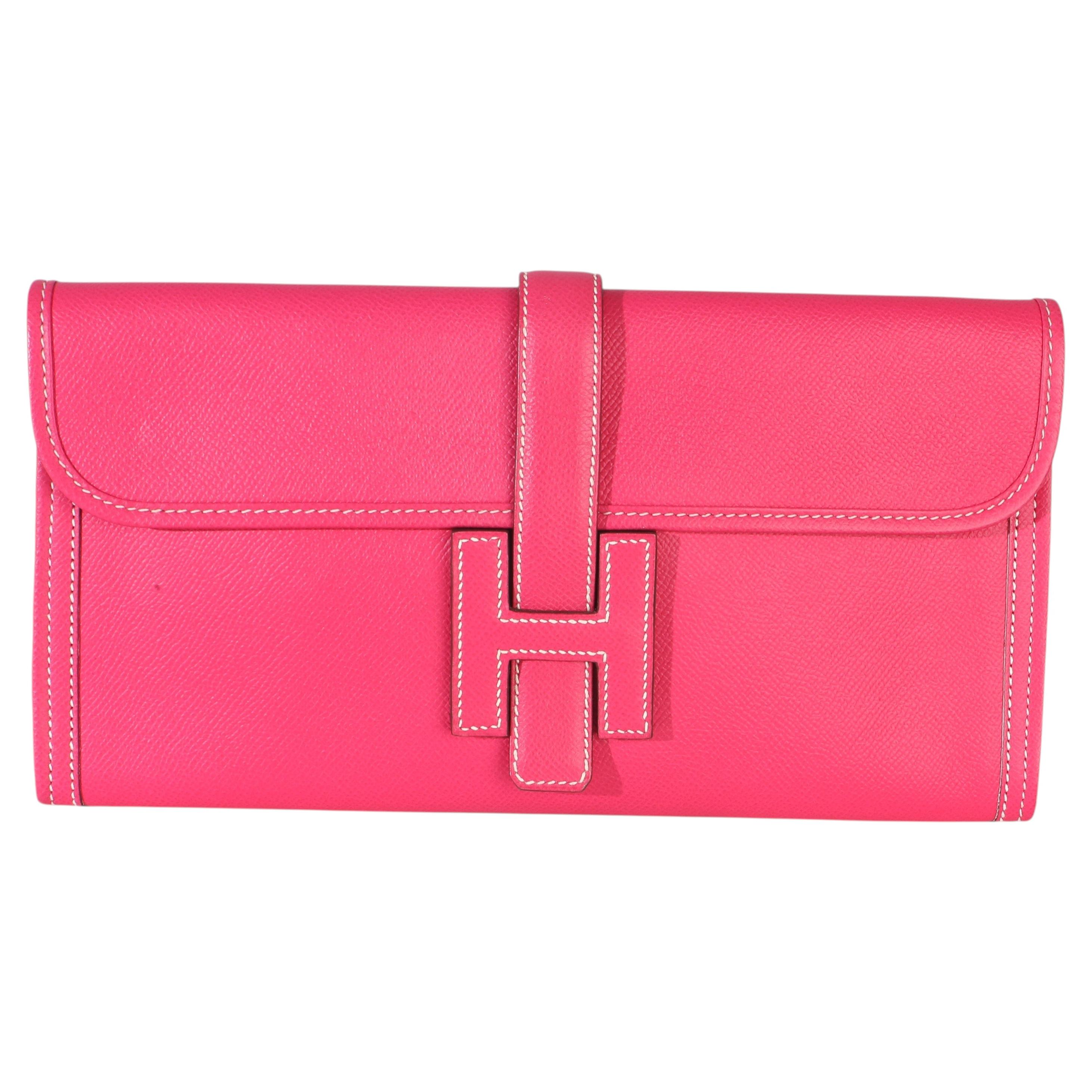 Hermès Rose Tyrien Epsom Jige Elan 29 For Sale