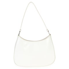 Prada White Spazzolato Cleo Bag