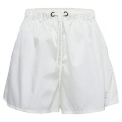 Weiße Synthetische Re-Nylon-Shorts von Prada