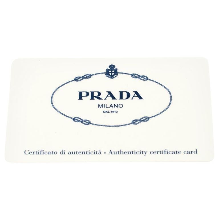 Prada White/Tan Leather Studded Shoulder Bag