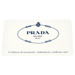Prada White/Tan Leather Studded Shoulder Bag