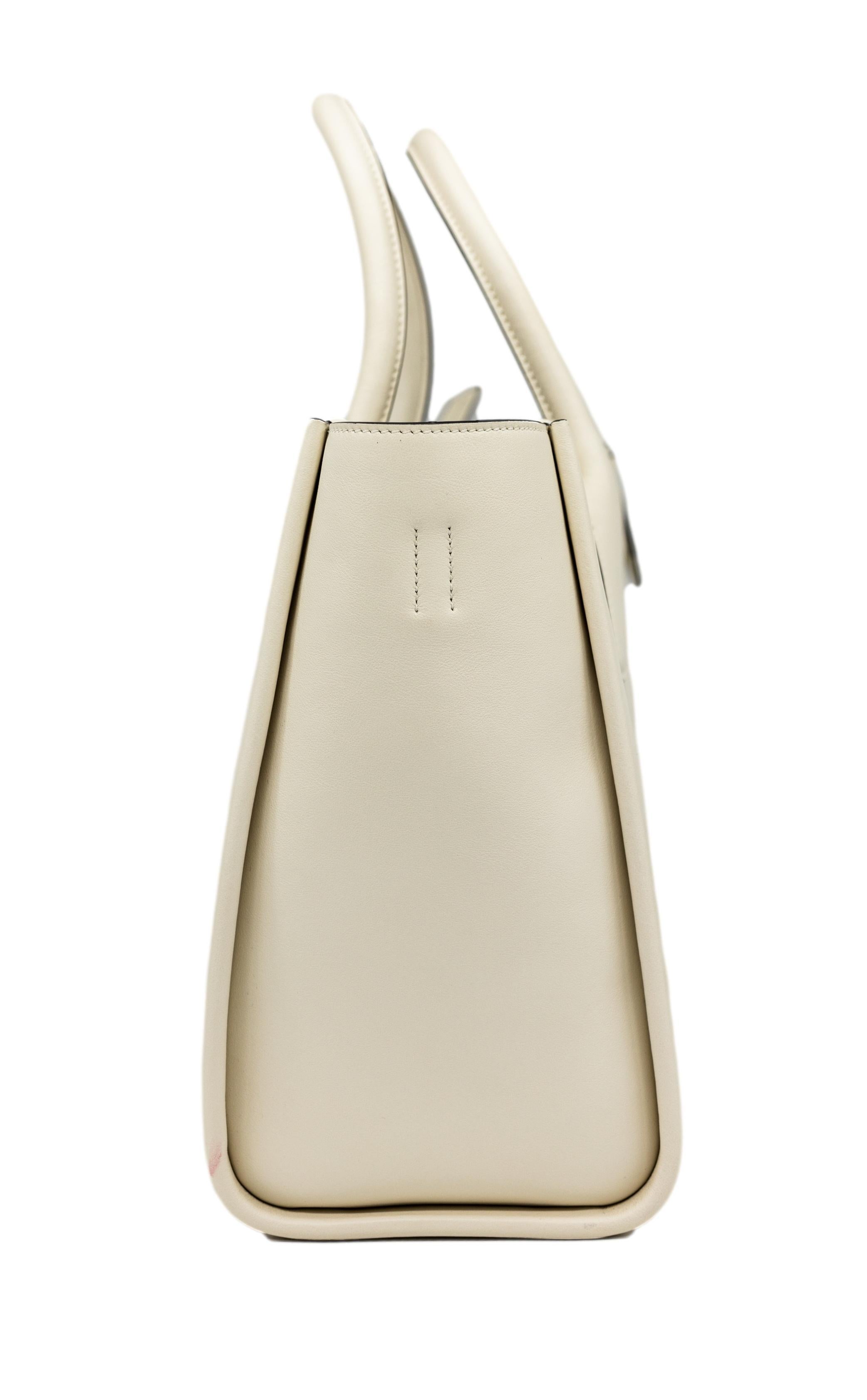 Prada White Vitello Calfskin Leather Grace Lux Concept Large Shoulder Tote, 2018. The 