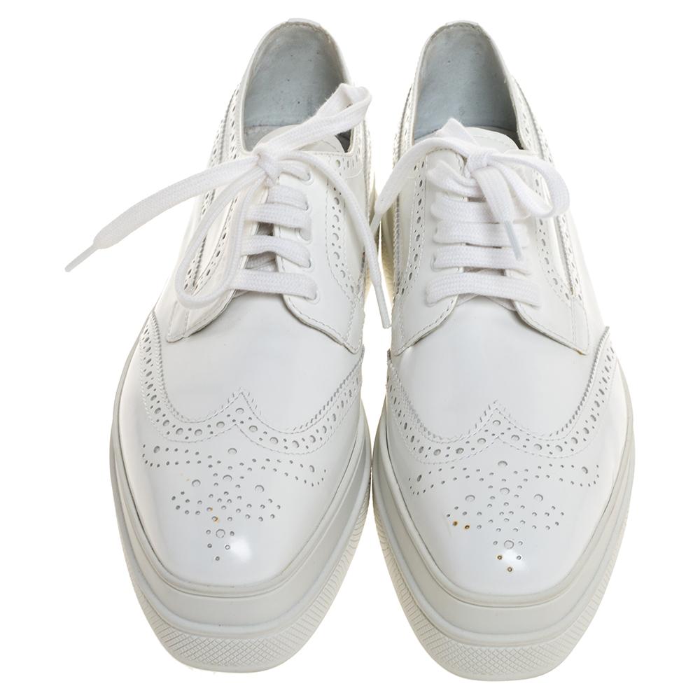 white platform brogues