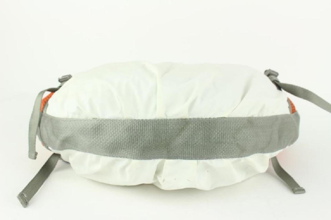 Prada White x Gray x Orange Tessuto Hobo Bag 108pr3 For Sale 2