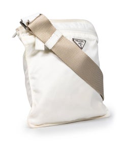 Prada White Zipped Crossbody Bag