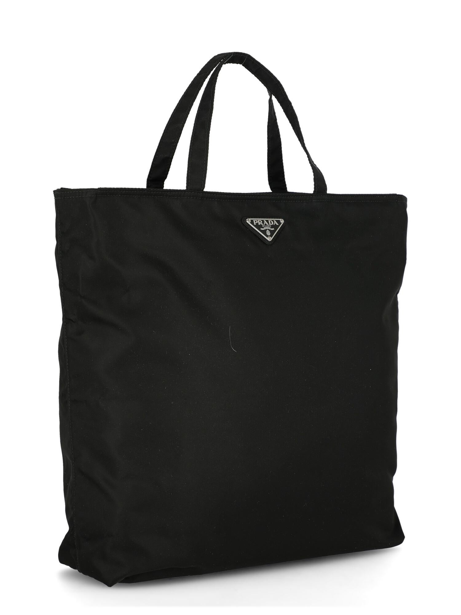 Prada Woman Handbag  Black Synthetic Fibers In Excellent Condition For Sale In Milan, IT