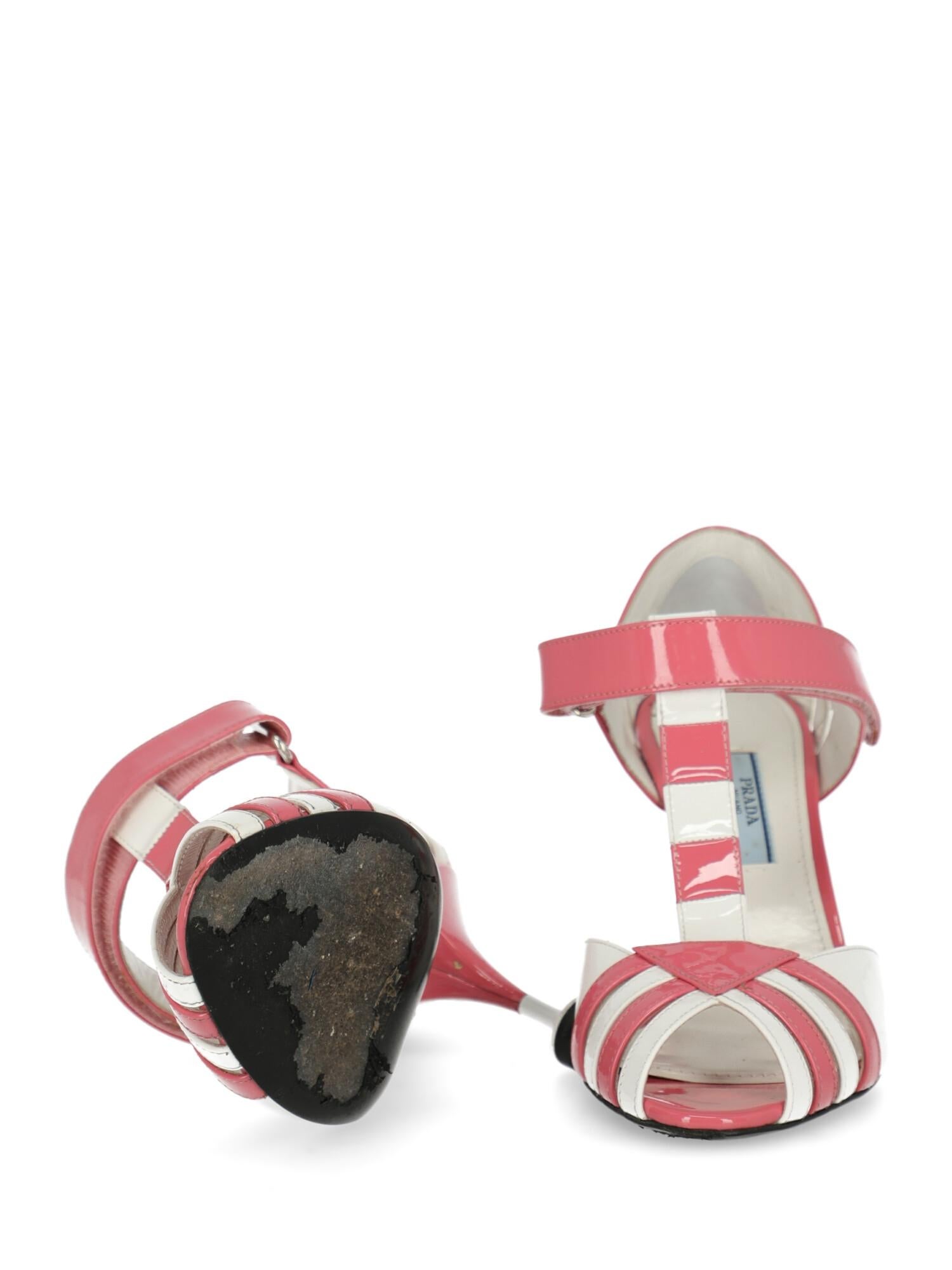 Women's Prada Woman Sandals Pink Leather IT 37 For Sale