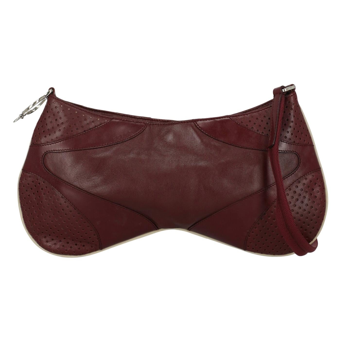 Prada Woman Shoulder bag Burgundy Leather For Sale