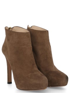 Prada Women  Ankle boots Beige Leather IT 37.5