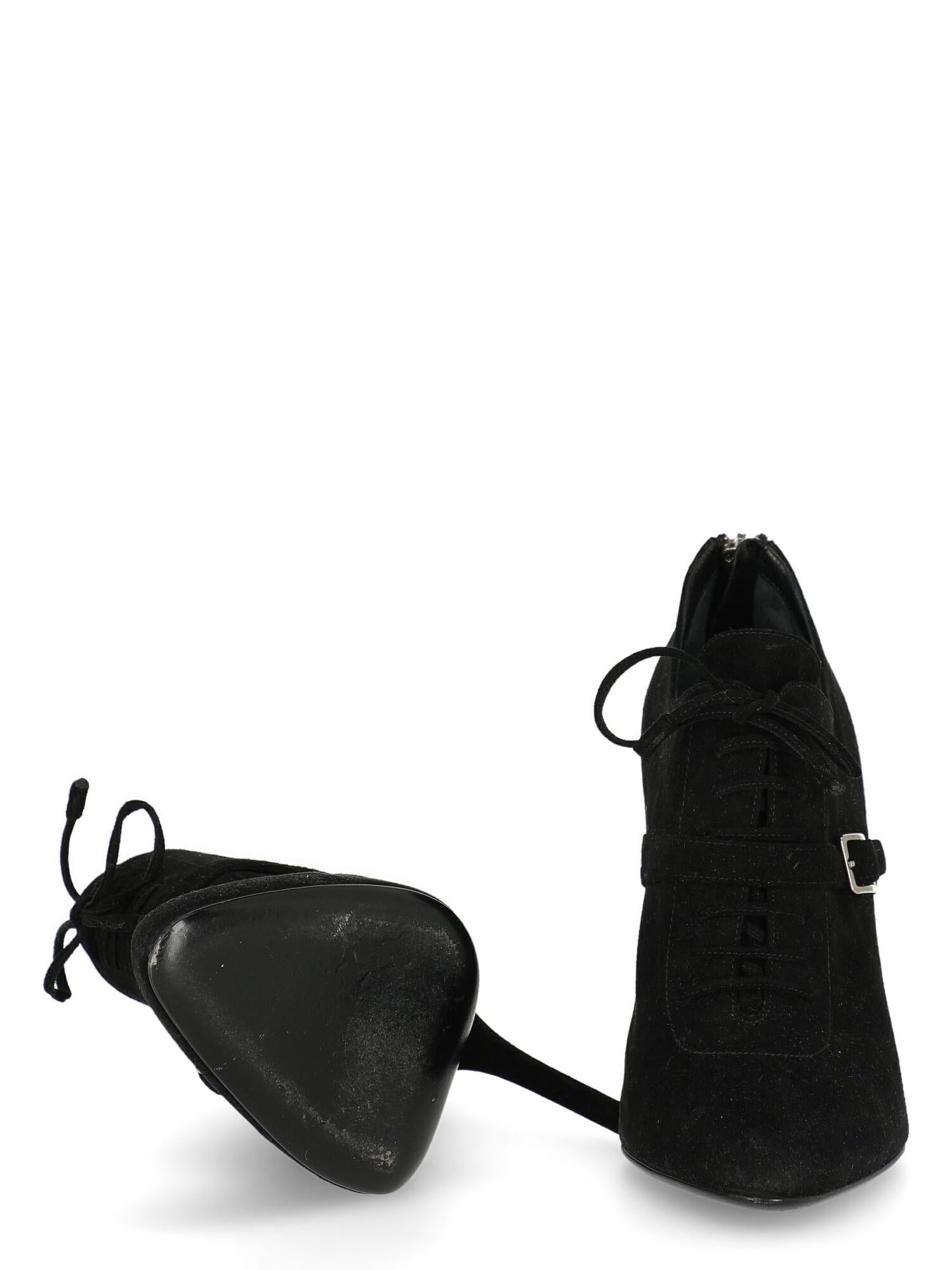 Women's Prada  Women   Ankle boots  Black Leather EU 37.5 For Sale