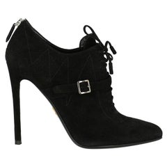 Prada Women Ankle boots Black Leather EU 37.5