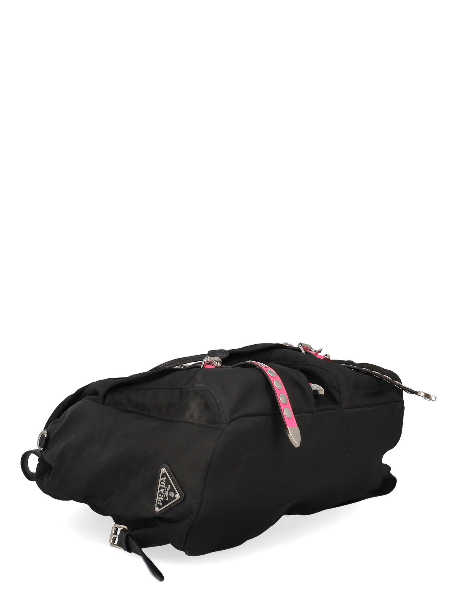 black and pink backpacks