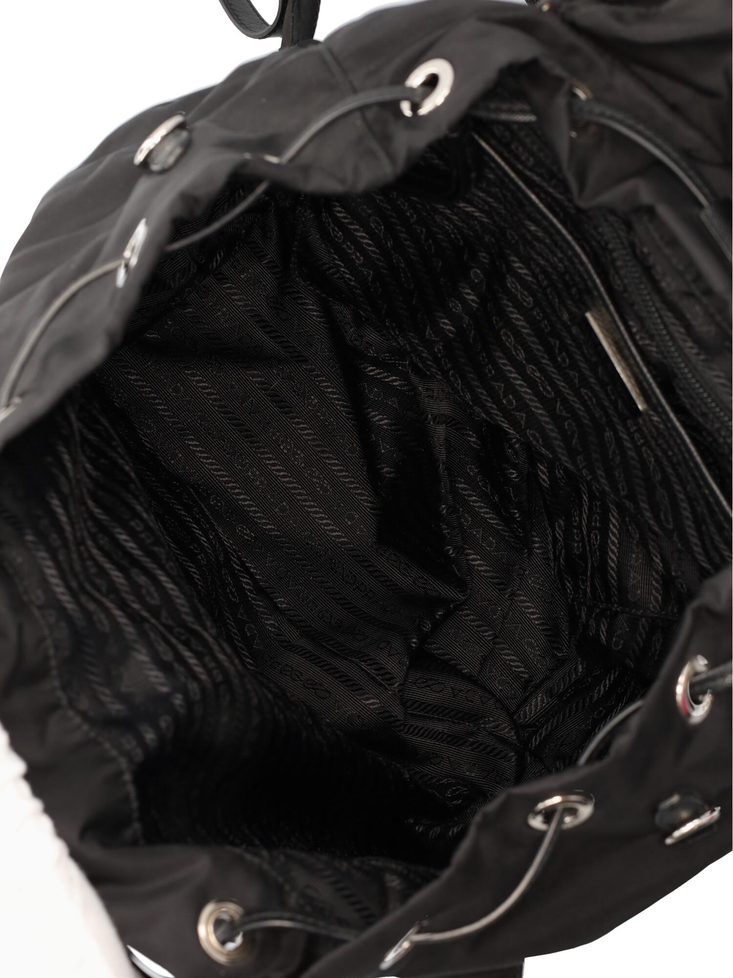 Prada Women Backpacks Black, Pink Synthetic Fibers  In Good Condition For Sale In Milan, IT