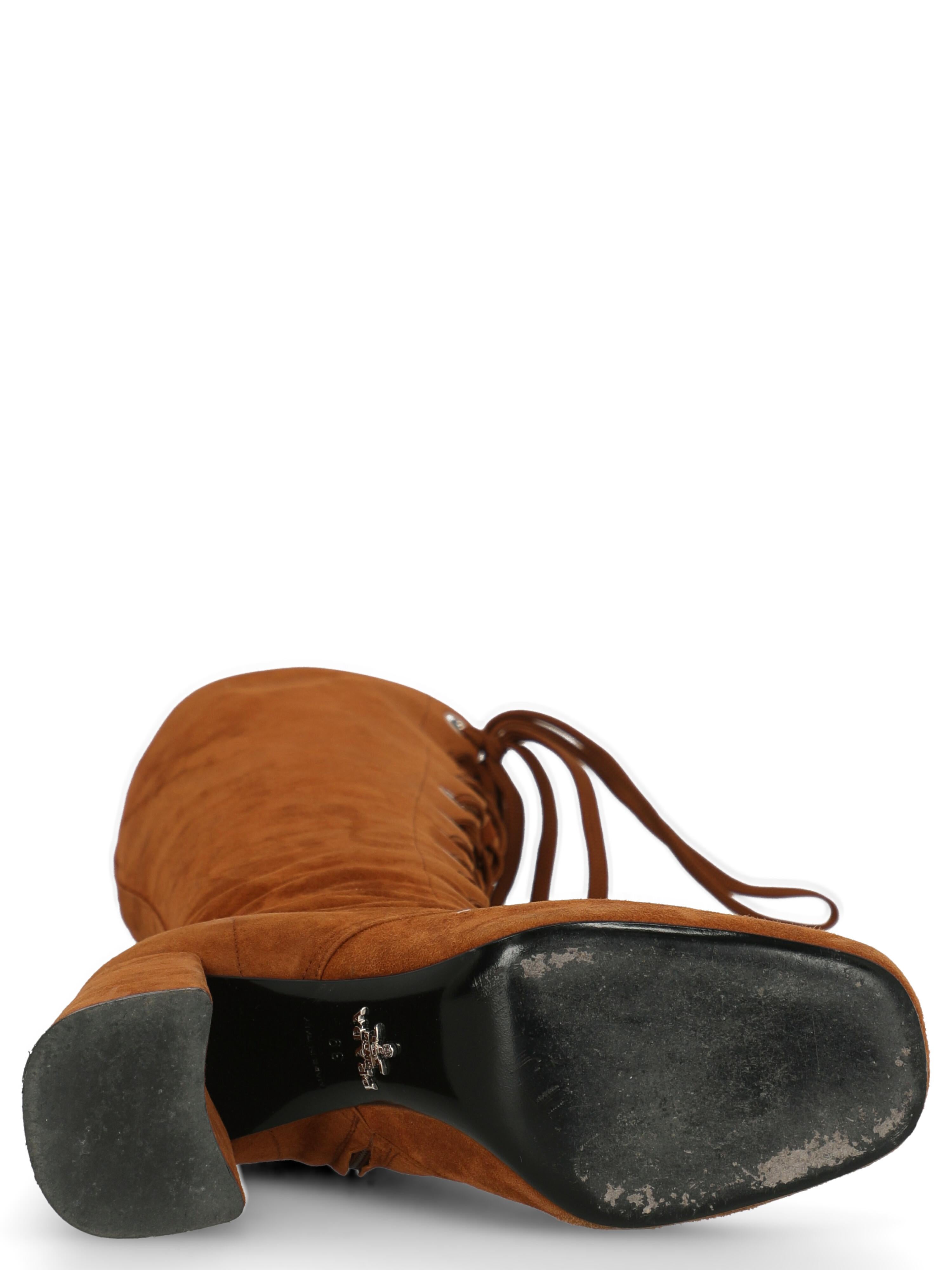 Women's Prada Women  Boots Camel Color Leather IT 39 For Sale