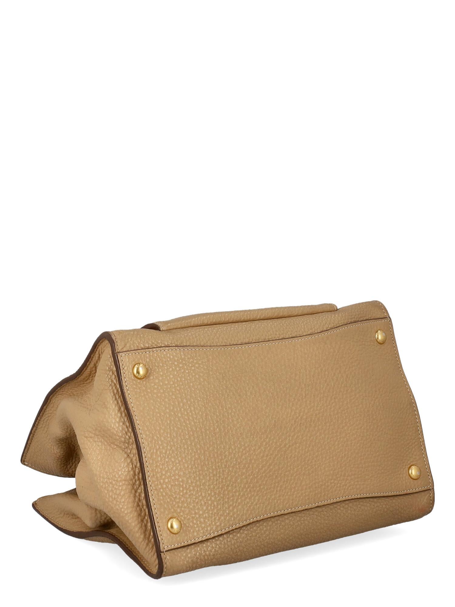 Women's Prada Women Handbags Beige Leather 