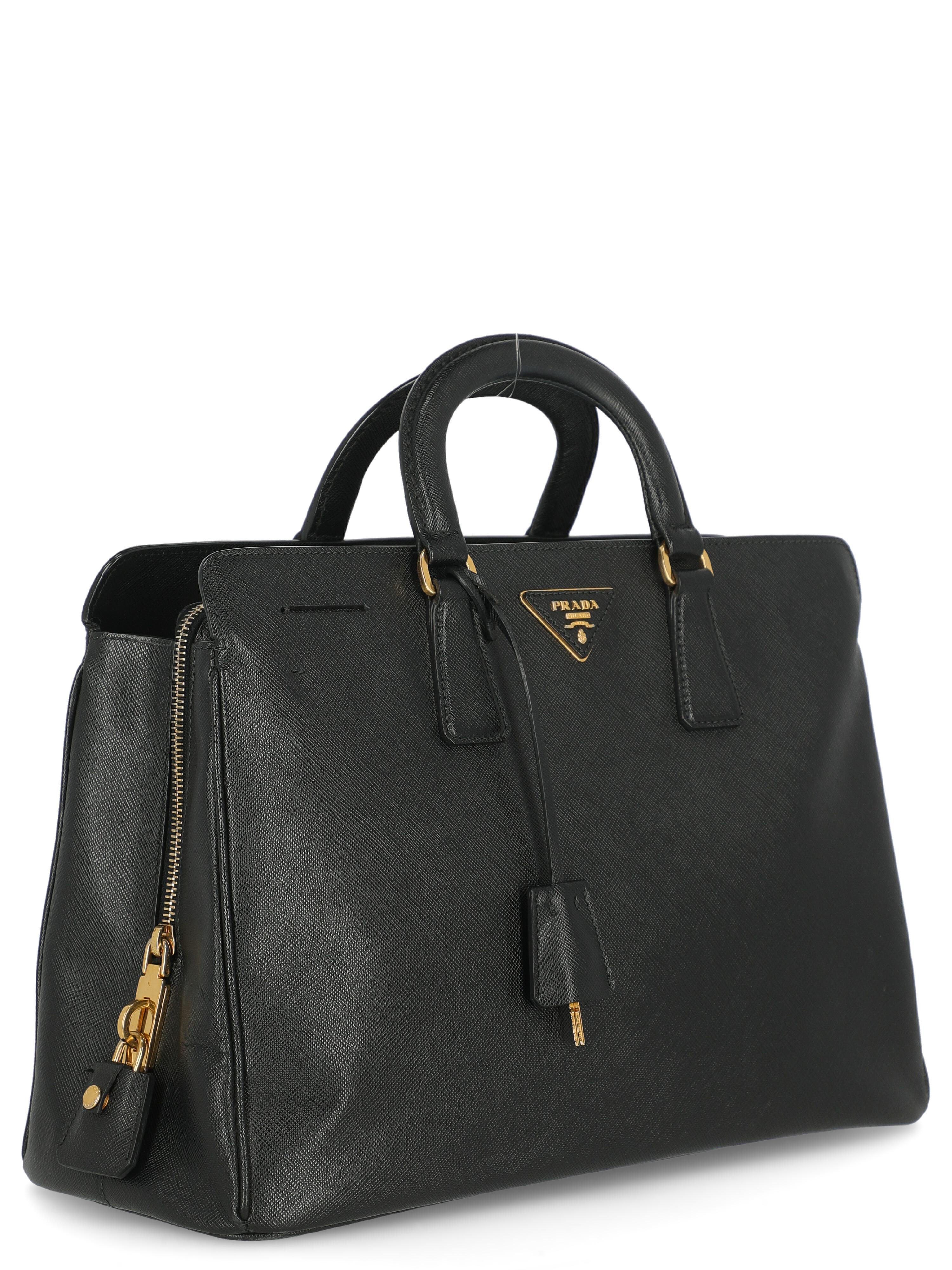 Prada Women  Handbags Black Leather In Good Condition For Sale In Milan, IT
