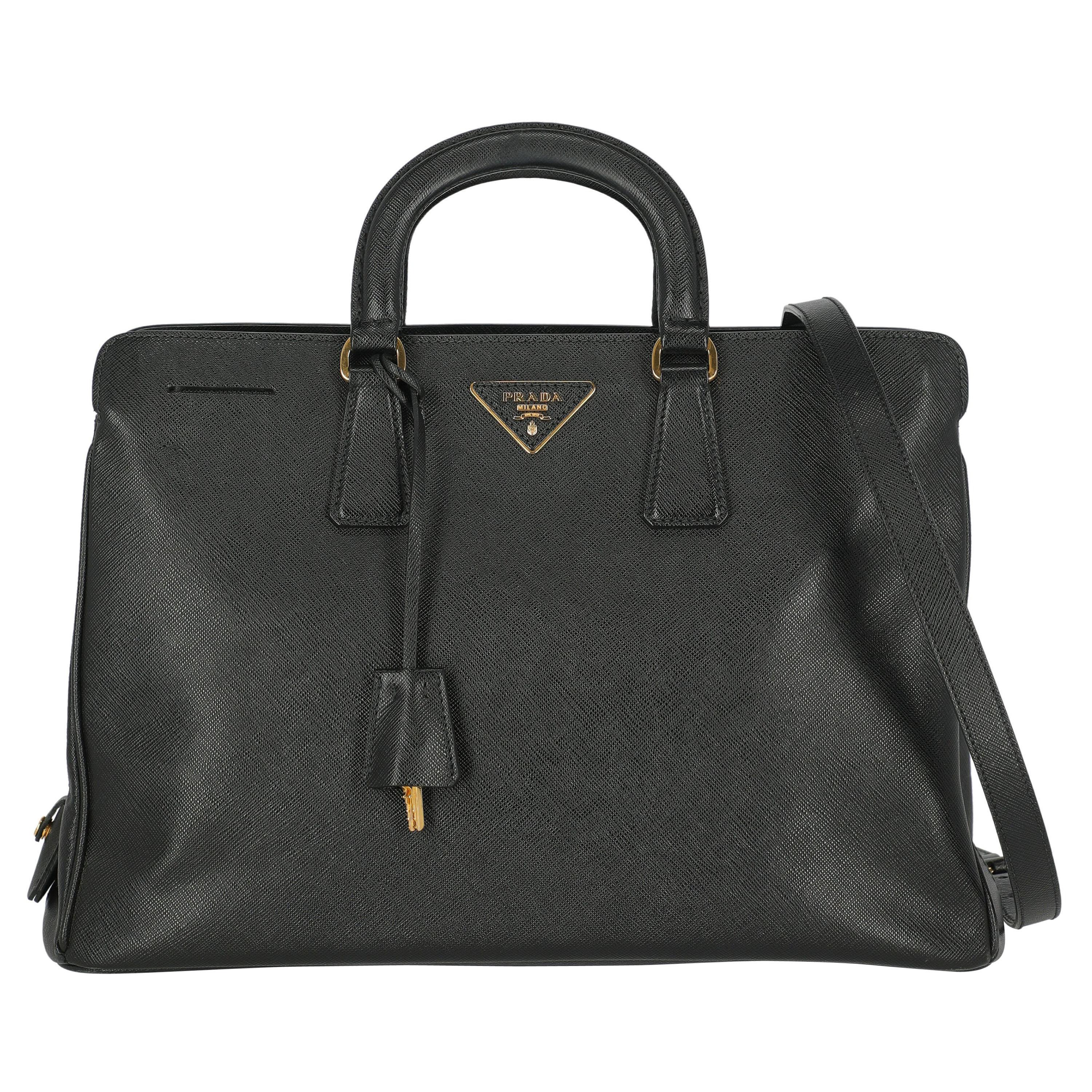Prada Women  Handbags Black Leather For Sale