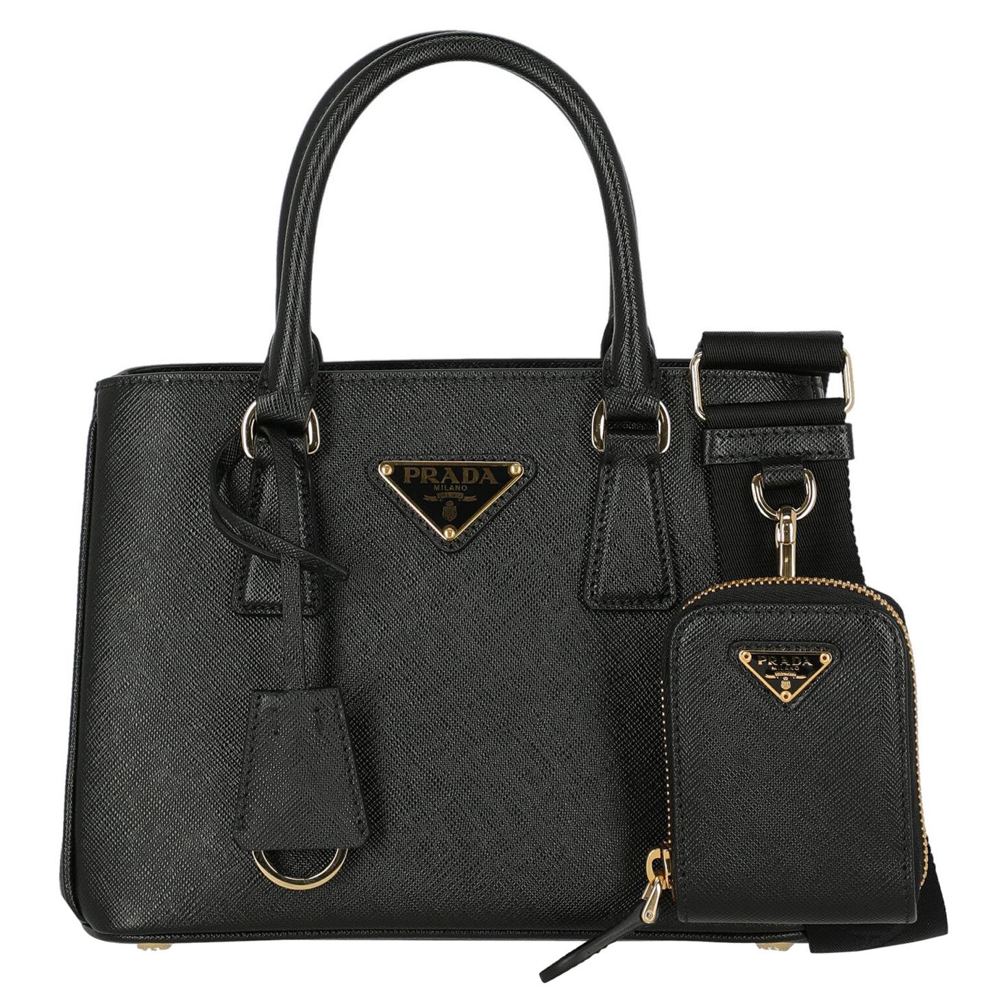 Prada  Women   Handbags  Black Leather  For Sale