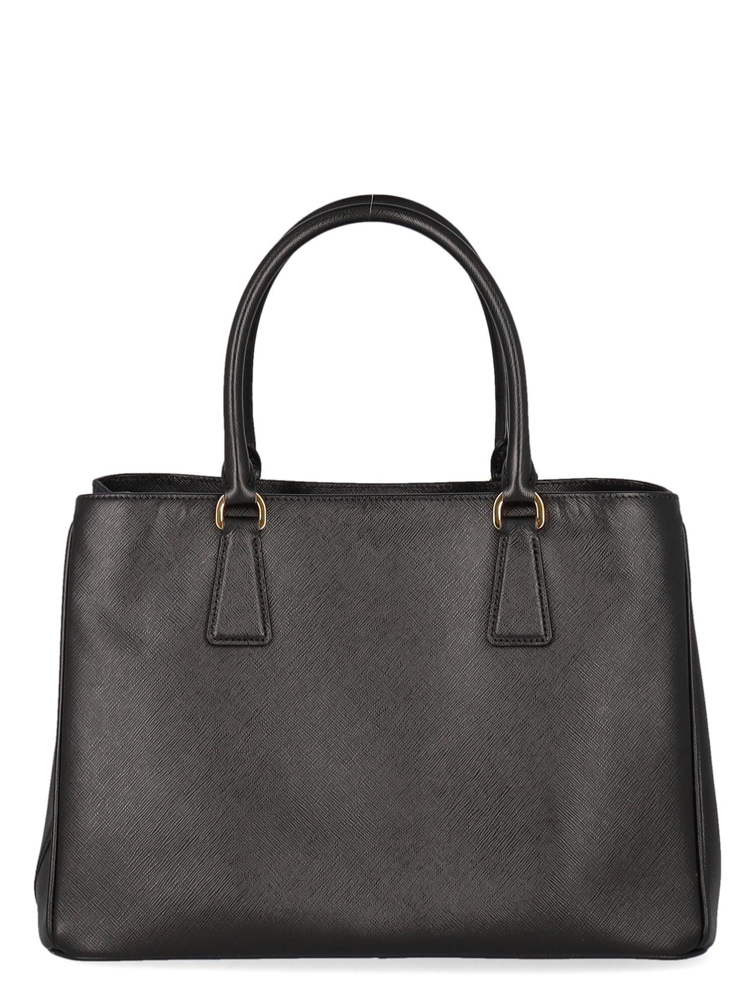 Women's Prada Women Handbags Double Black Leather  For Sale