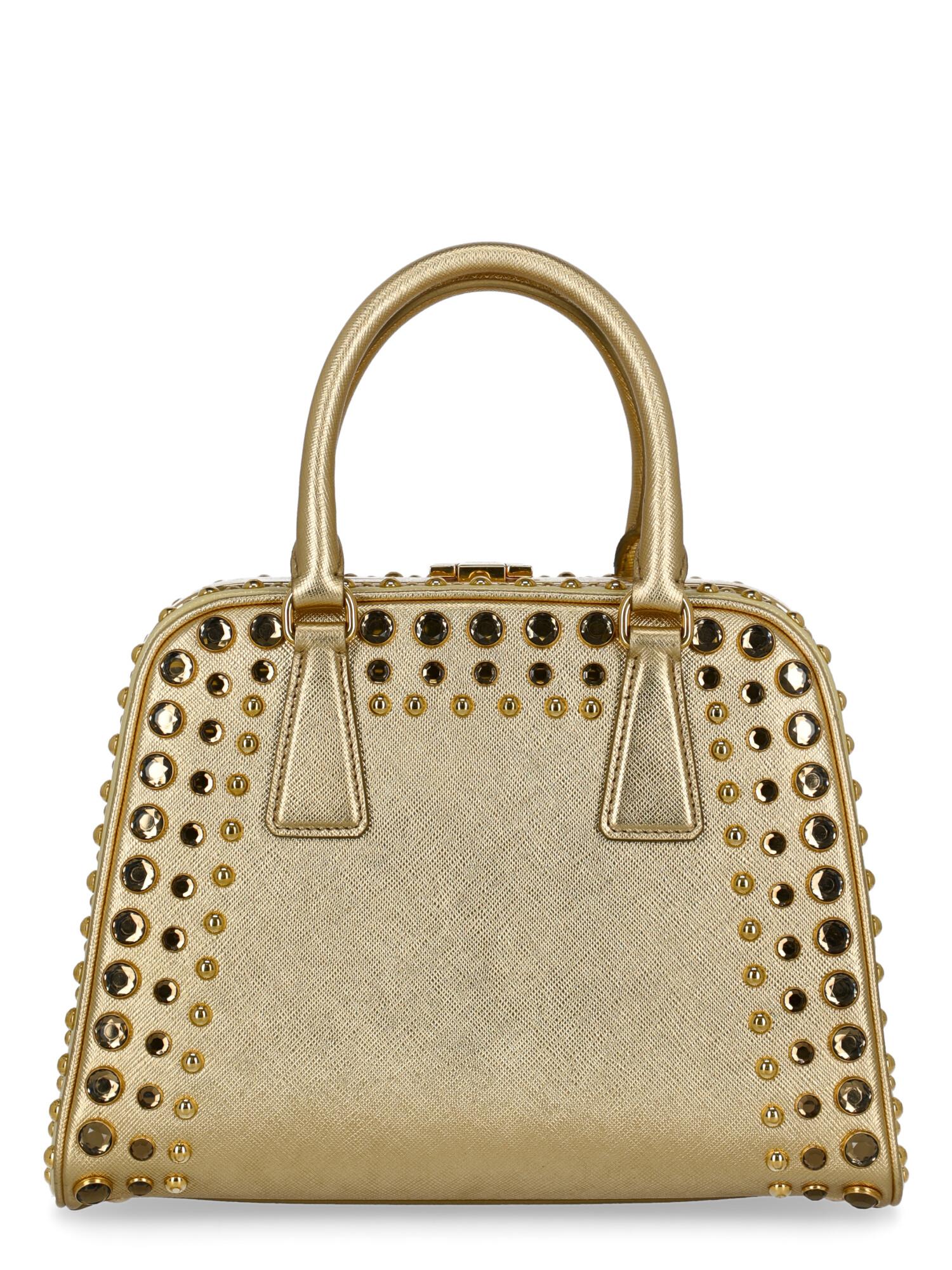 Women's Prada  Women   Handbags  Ecru, Gold Leather  For Sale