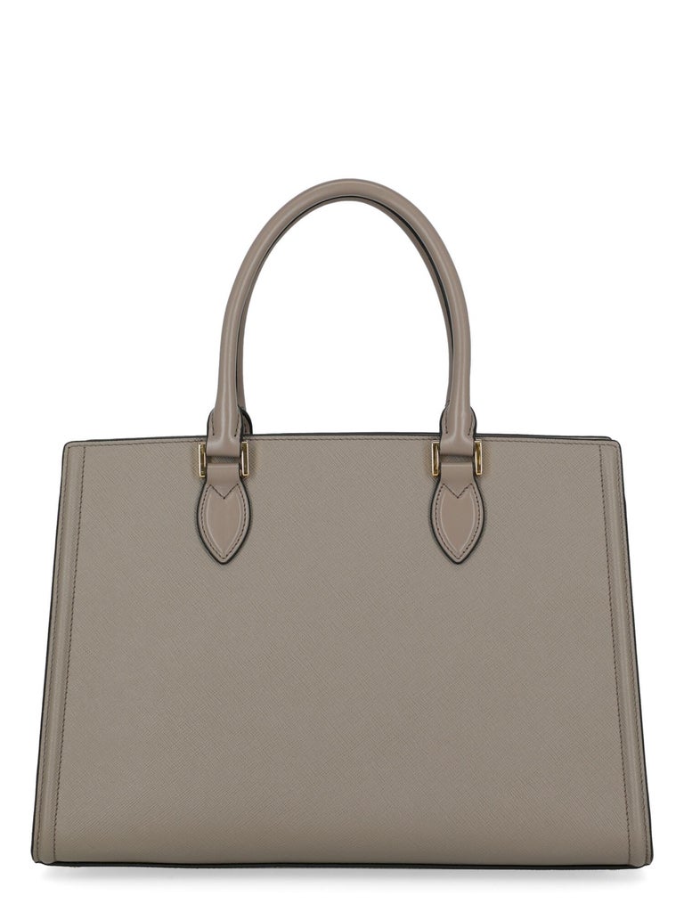 Prada Grey Fumé Leather Handbag at 1stDibs