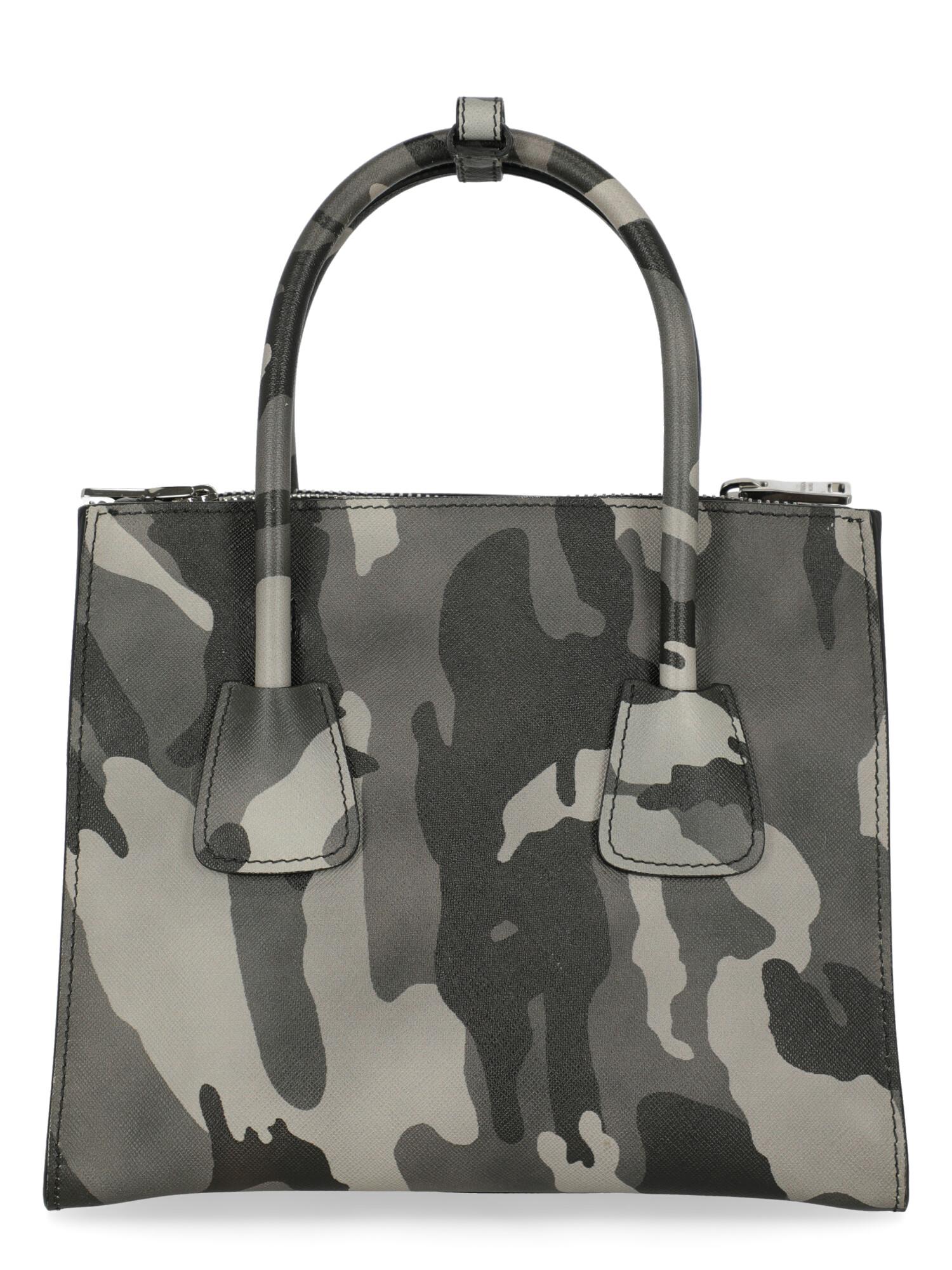 Prada  Women   Handbags   Grey Leather  In Good Condition For Sale In Milan, IT