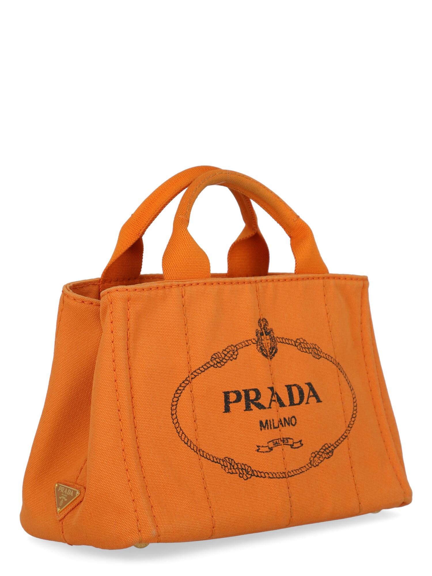 prada orange tote bag