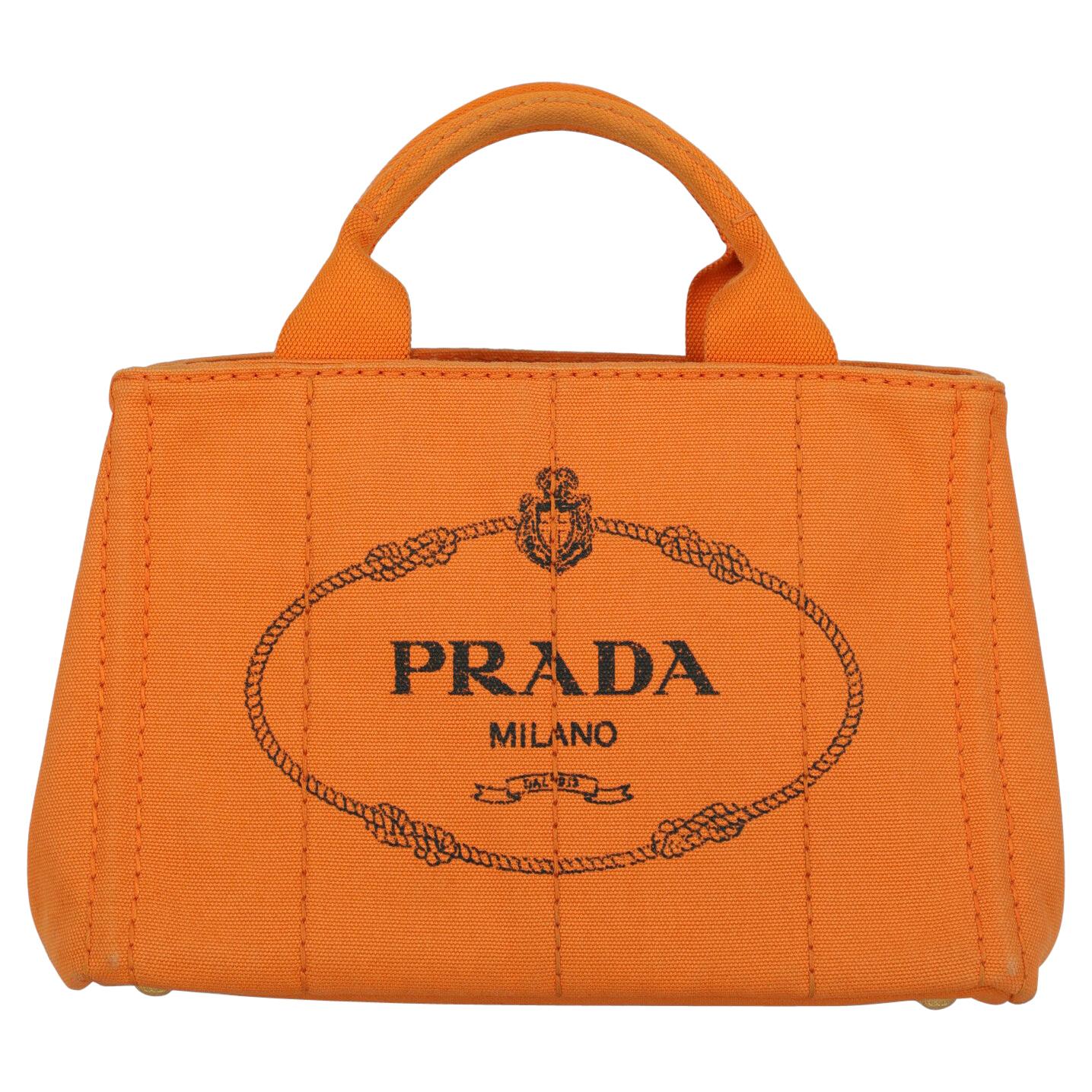 Prada  Women   Handbags  Orange Fabric  For Sale