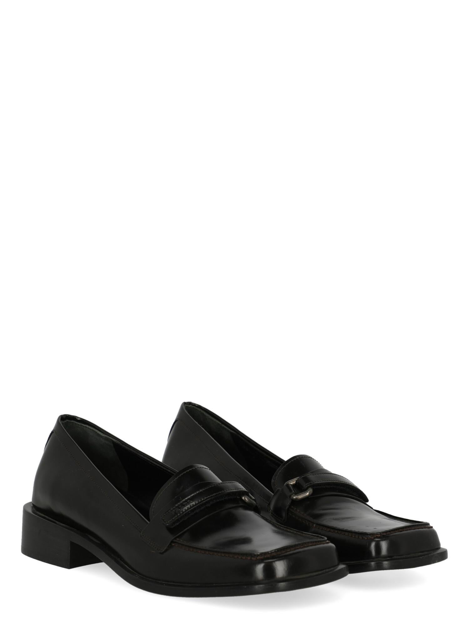 Prada Women Loafers Black Leather EU 38.5 at 1stDibs | european loafers ...