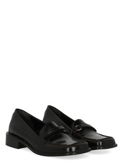 Prada  Women   Loafers  Black Leather EU 38.5
