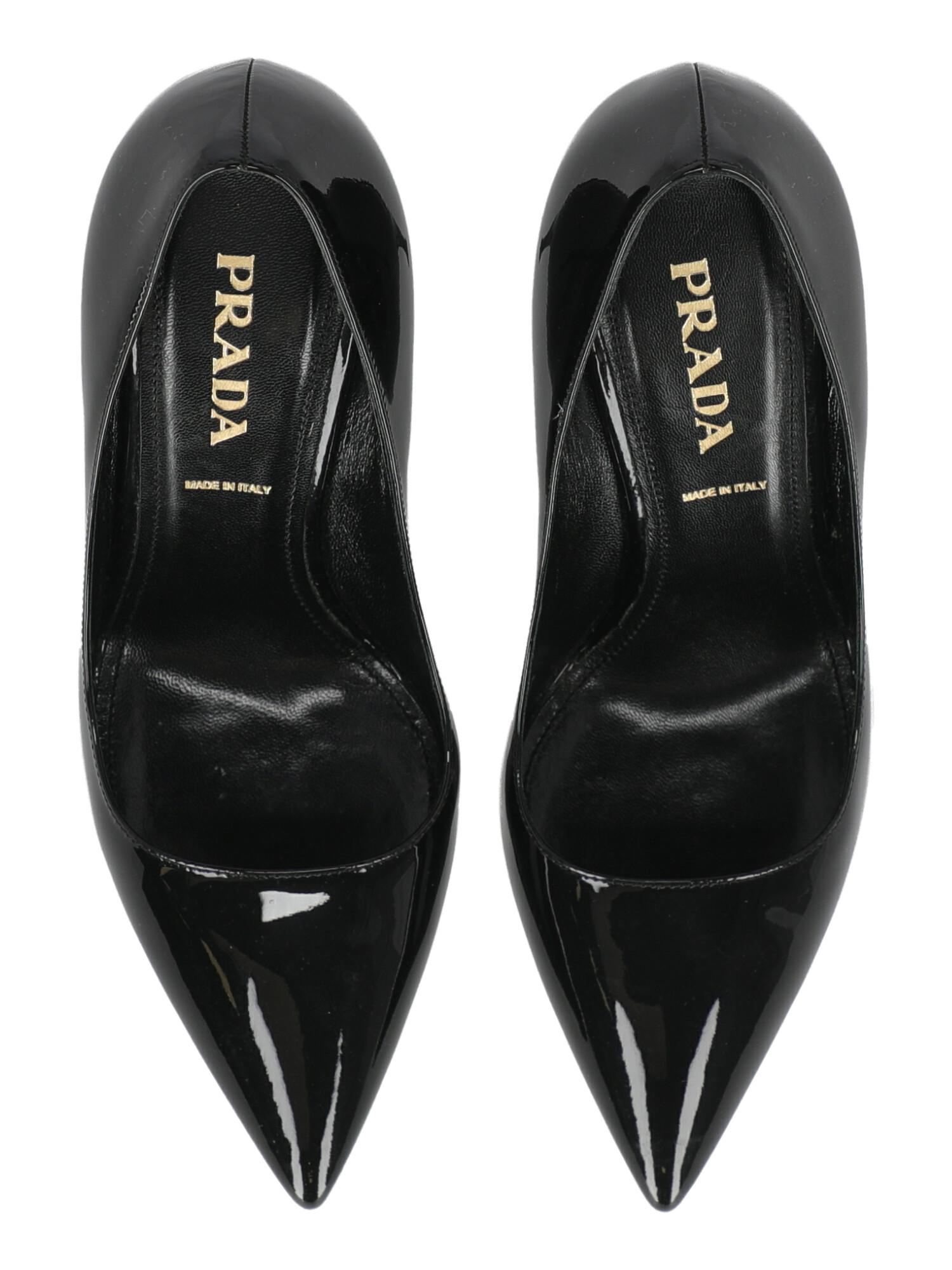 Prada Women  Pumps Black Leather IT 36.5 For Sale 2
