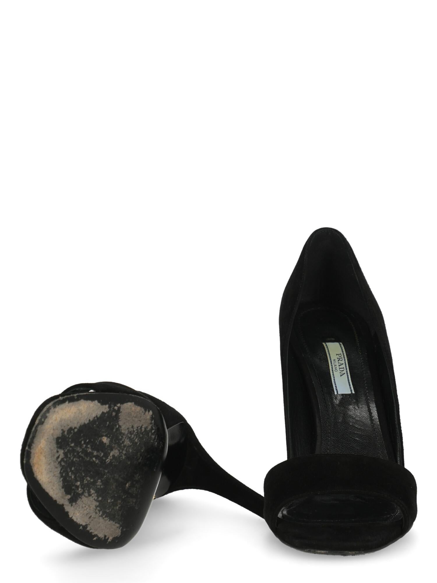 Prada Women  Pumps Black Leather IT 40 For Sale 1