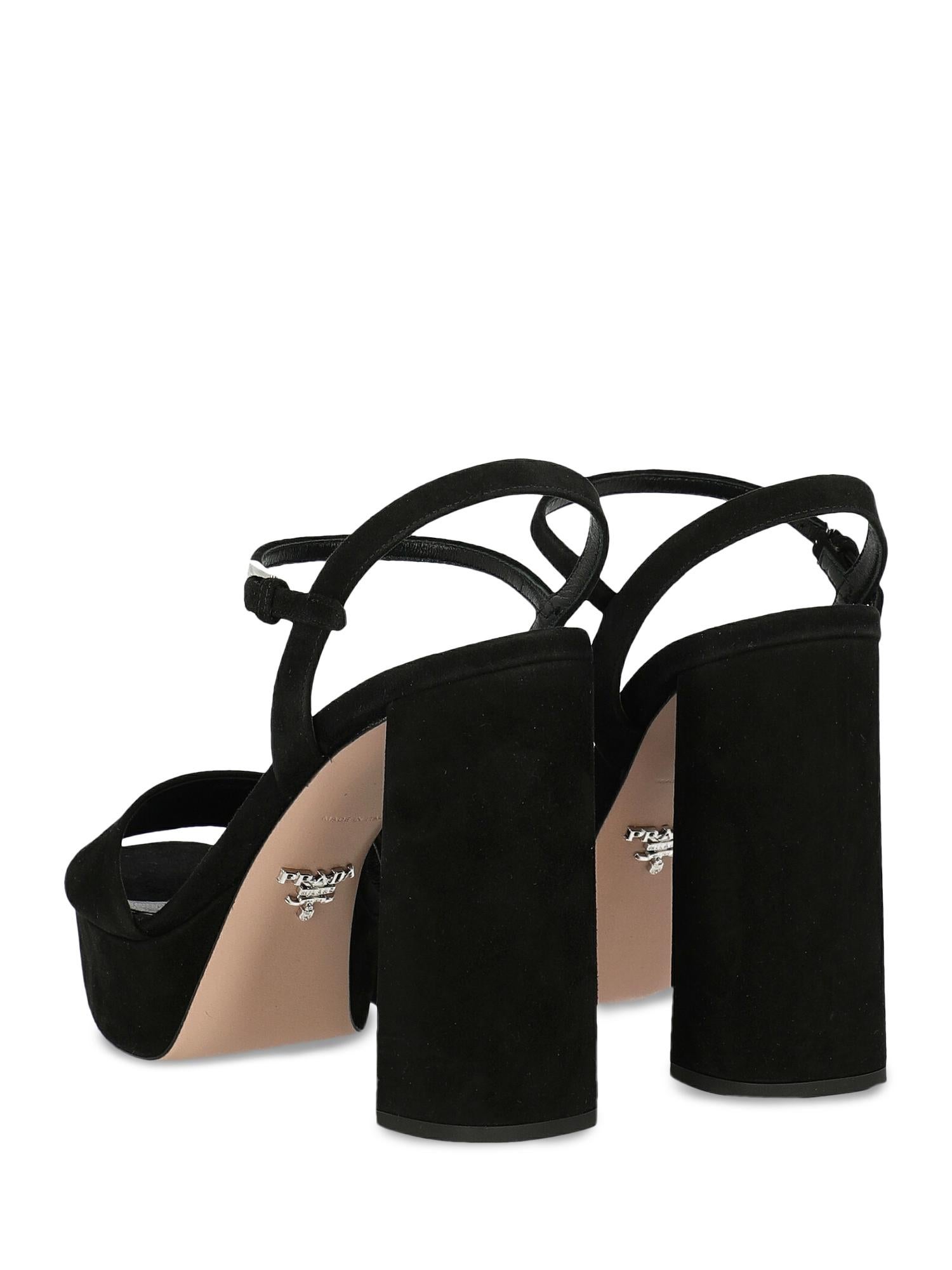 Prada  Women   Sandals  Black Leather EU 40 In Excellent Condition In Milan, IT