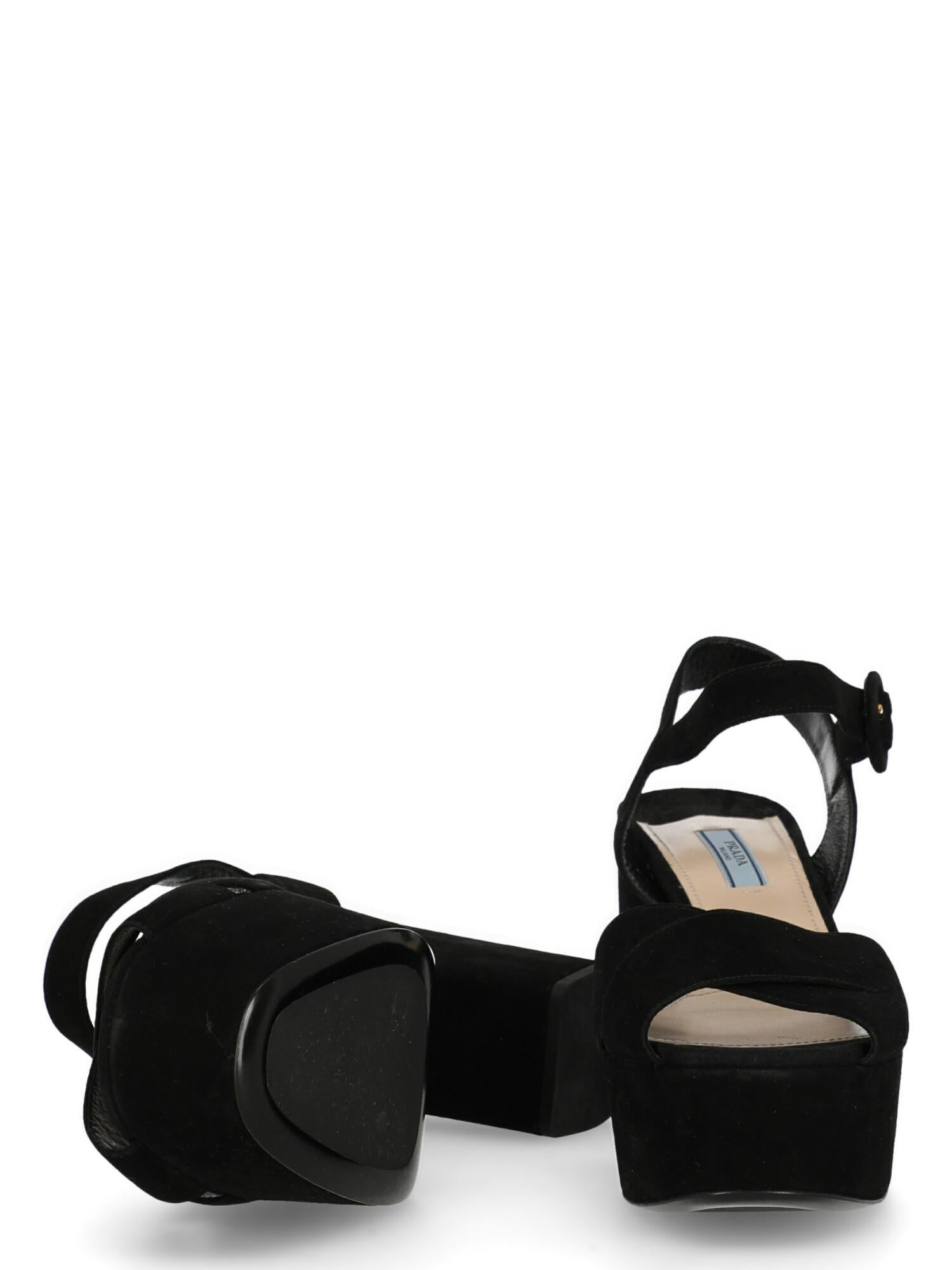 Women's Prada  Women   Sandals  Black Leather EU 40 For Sale