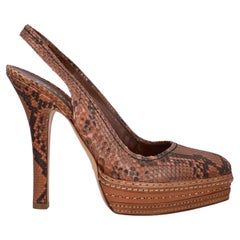 Prada Women Sandals Brown Leather EU 40