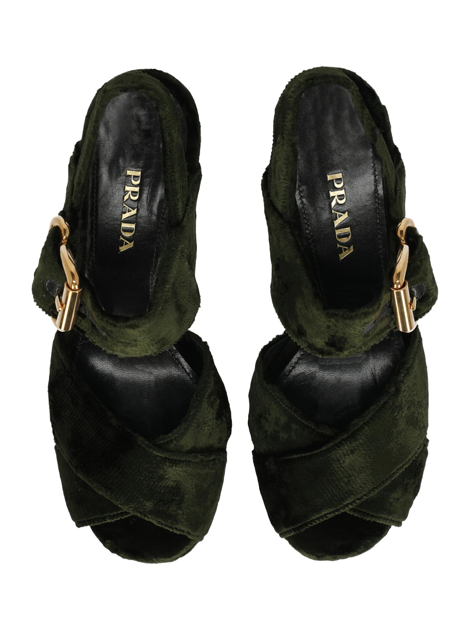 Women's Prada  Women   Sandals  Green Fabric EU 38