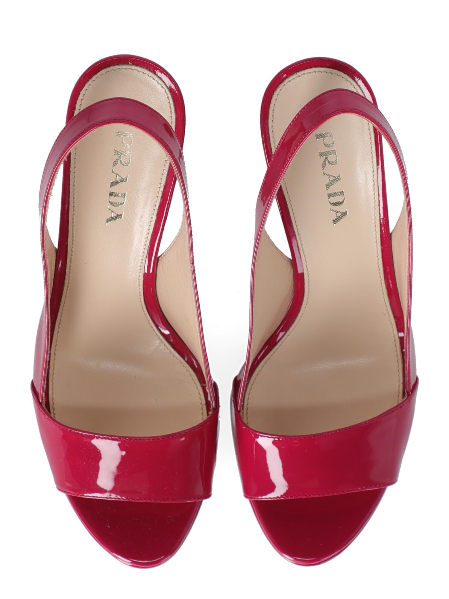 Prada Women  Sandals Pink Leather IT 37 For Sale 2