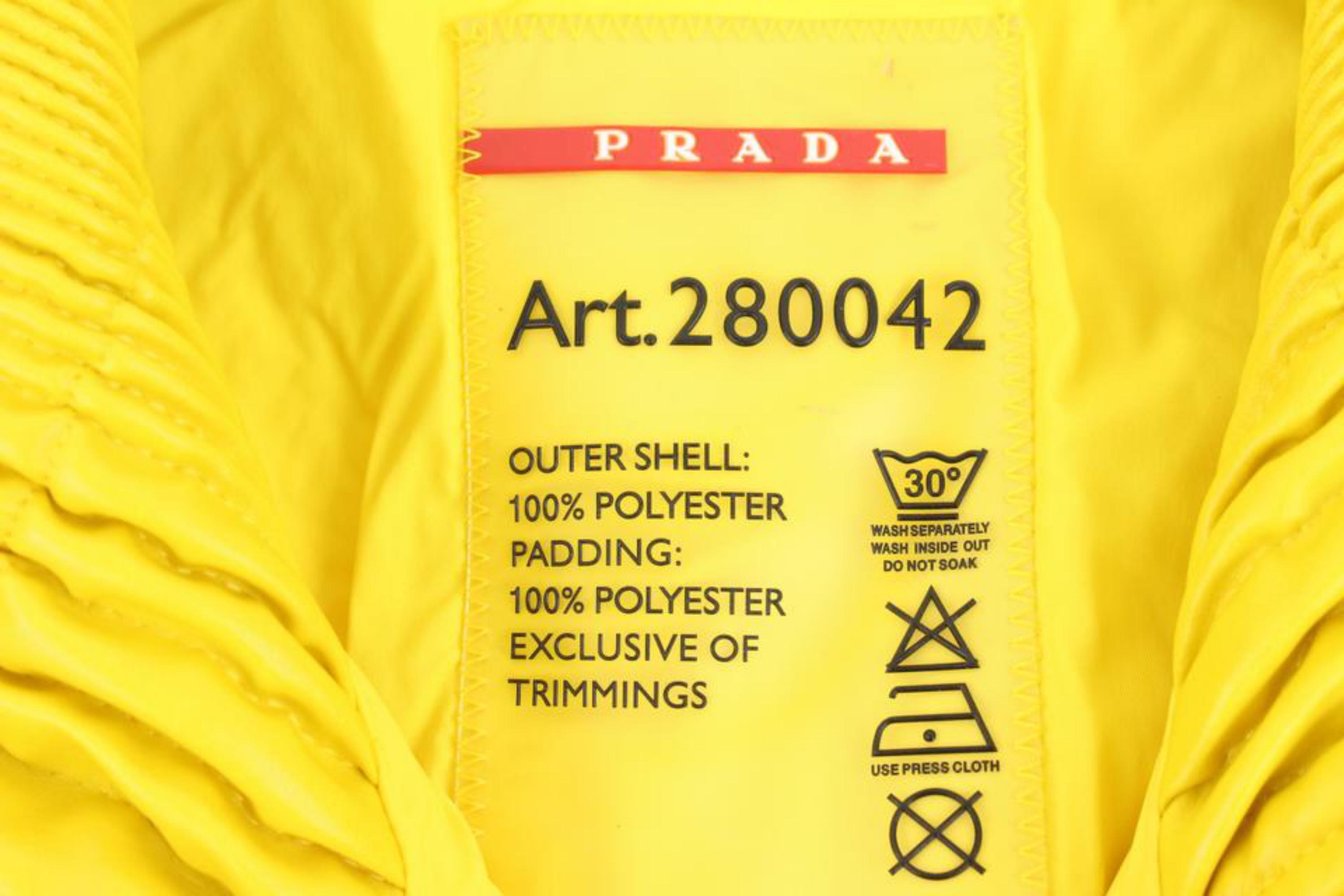 Jaune Prada - Blouson jaune matelassé 121PR44, pour femme, 34 US en vente