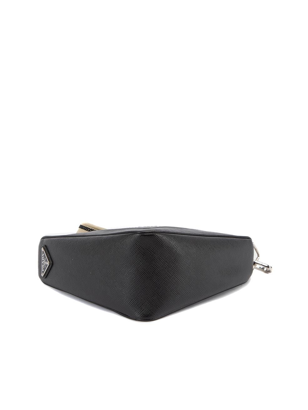 Prada Women's Black Leather Triangle Shoulder Bag 1