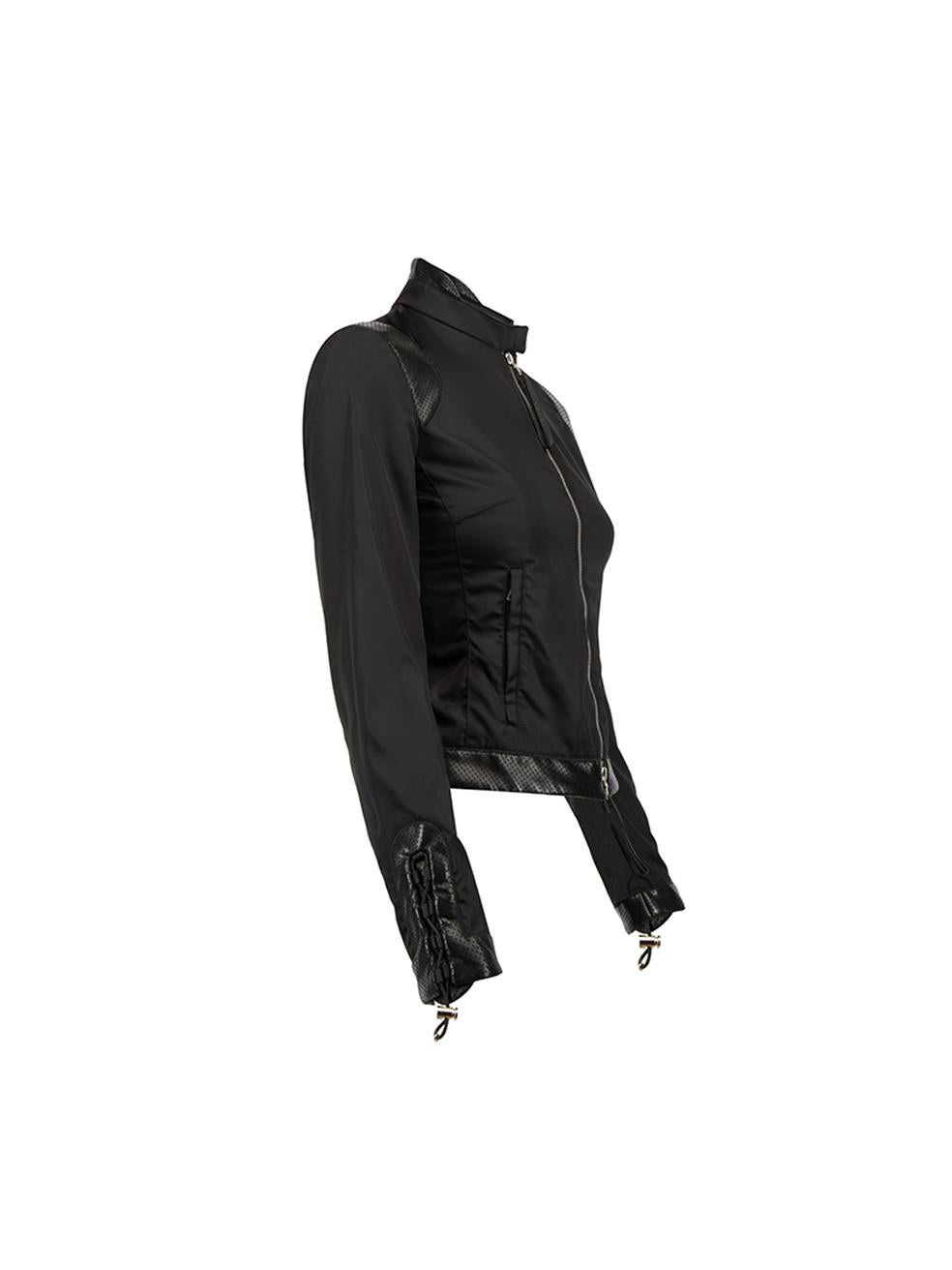 CONDITION is Very good. Hardly any visible wear to jacket is evident on this used Prada designer resale item. 



Details


Black

Synthetic

Track jacket

Front double zip closure

Drawstring on cuffs

Front side zipped pockets

Perforated leather