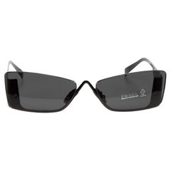 Prada Women's Black Runway Rectangle Sunglasses