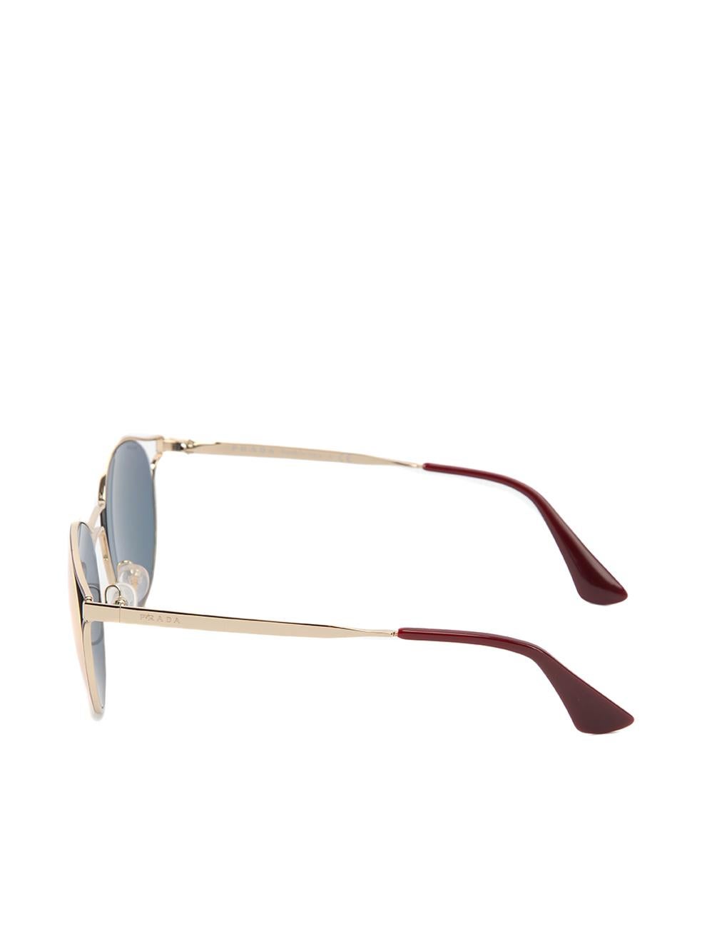 Prada Women's Burgundy SPR62S Metal Frame Sunglasses 1