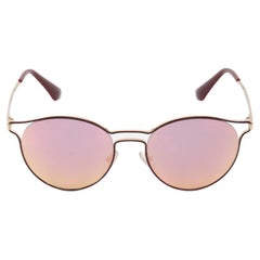 Prada Women's Burgundy SPR62S Metal Frame Sunglasses