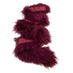 Prada Women's Burgundy Wool Scarf