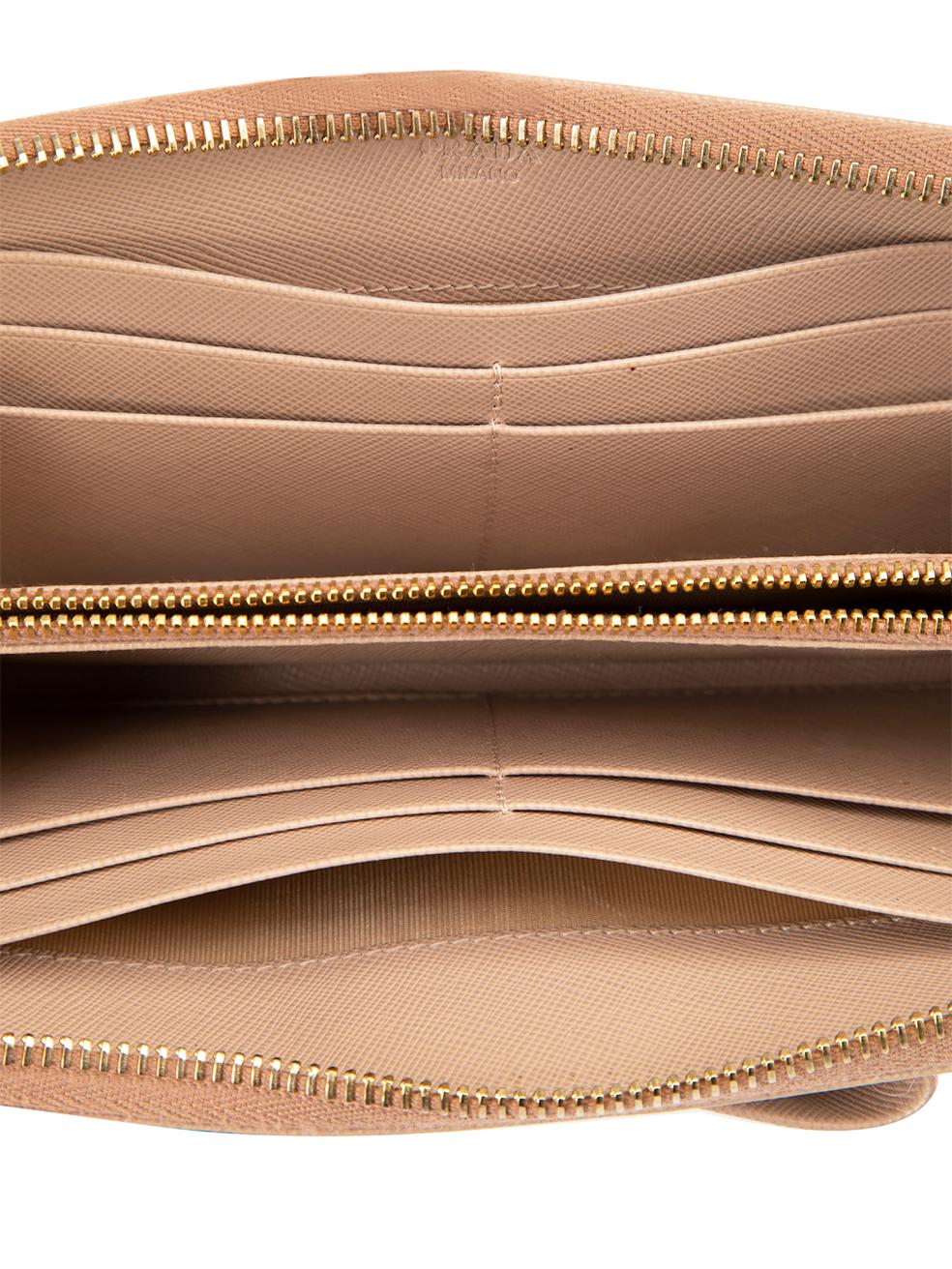 Prada Women's Dusty Pink Bow Detail Continental Wallet 3