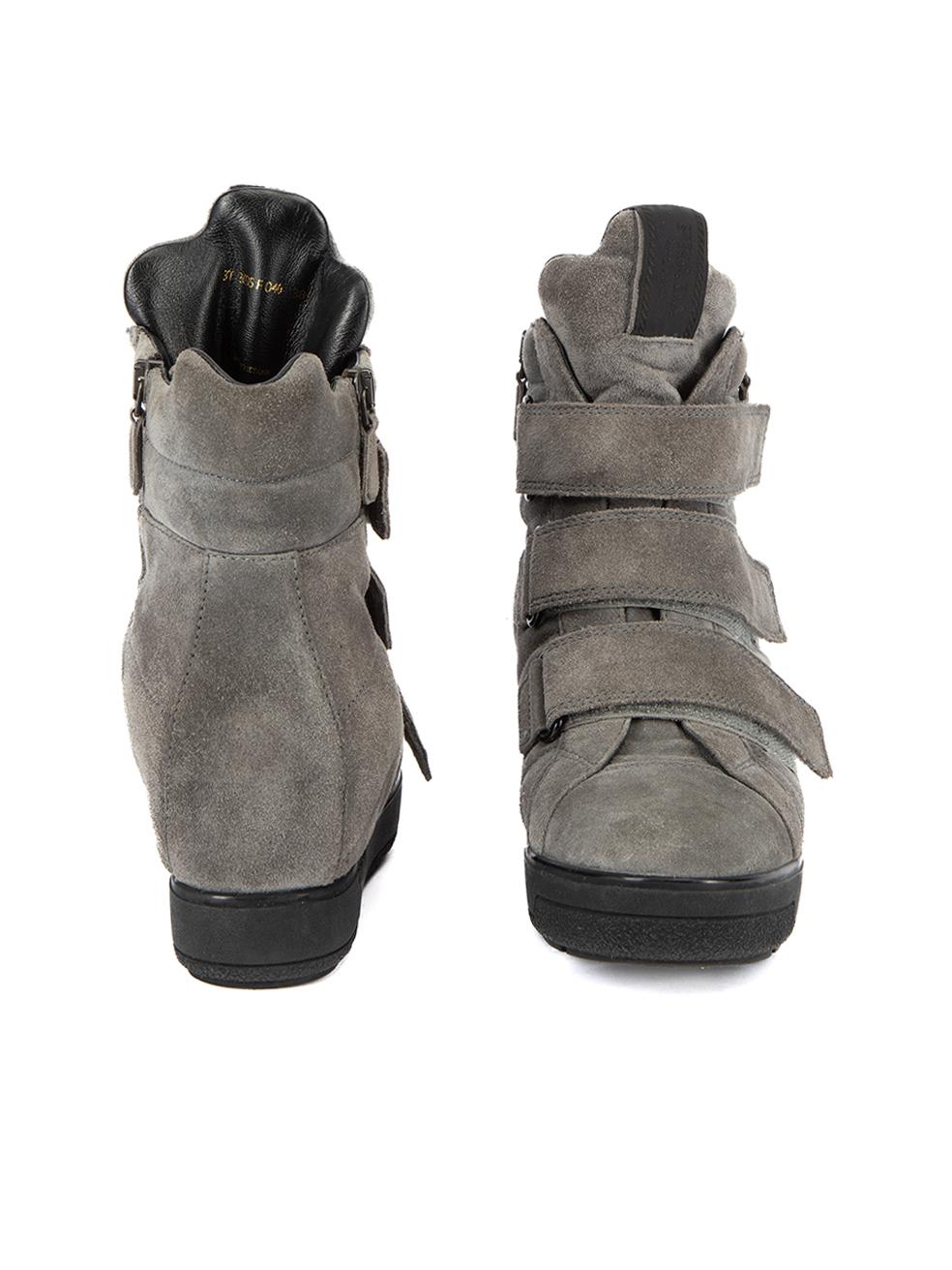 grey wedge trainers