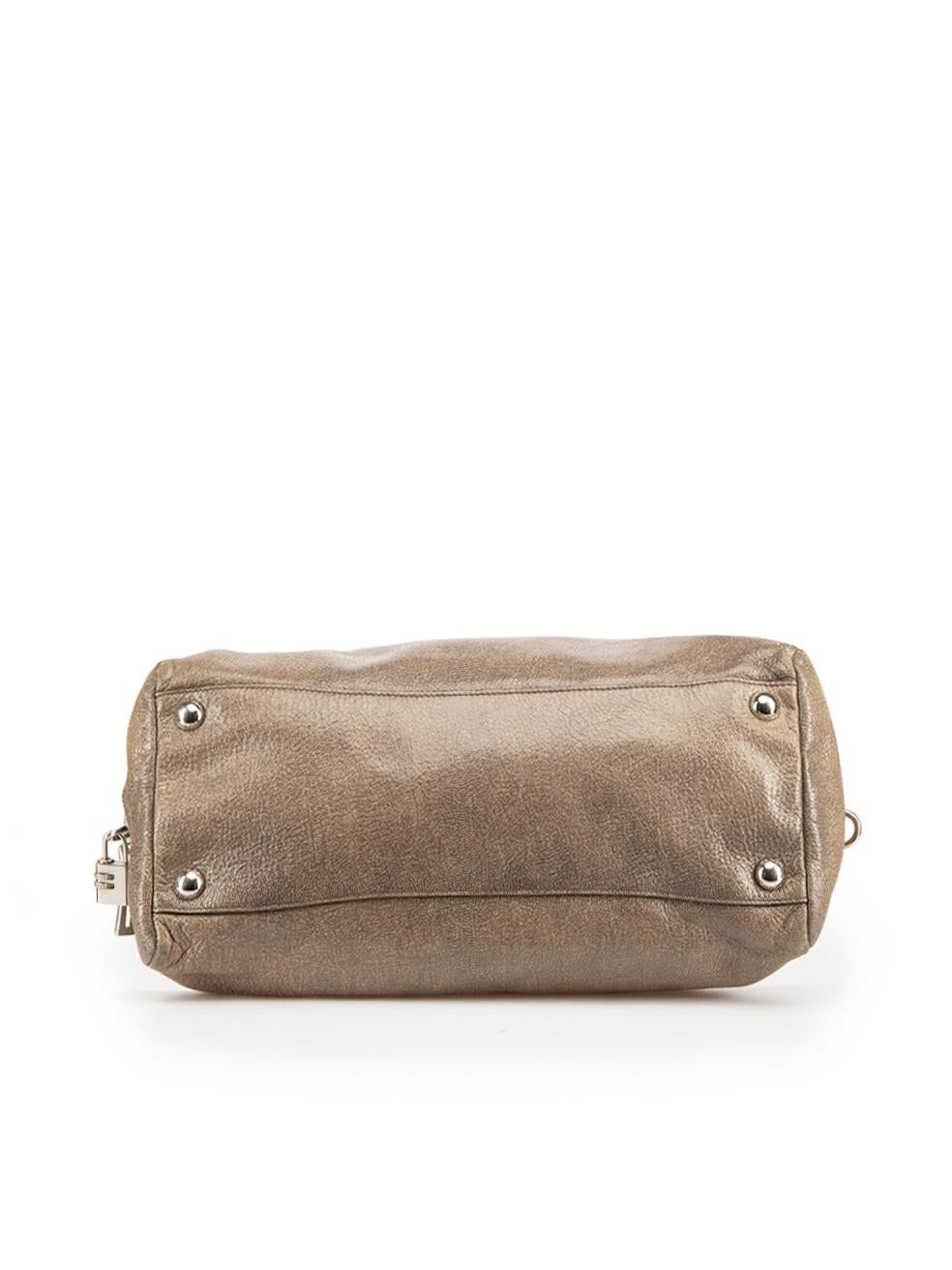 Prada Women's Taupe Deerskin Leather Cervo Lux Handbag For Sale 1