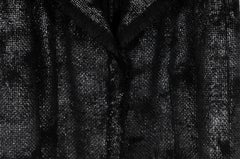 Prada Womens Vintage Blazer Size 46 Black Silver Grey Wool Tweed Jacket Coat